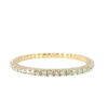 14k Yellow Gold 10.62ctw Natural Round Brilliant Diamond Flexible Bangle Bracelet