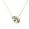 2.66ctw Pear-shaped Natural Brilliant Diamond Pendant on a 14k Yellow Gold Wheat Chain Necklace - Image 9