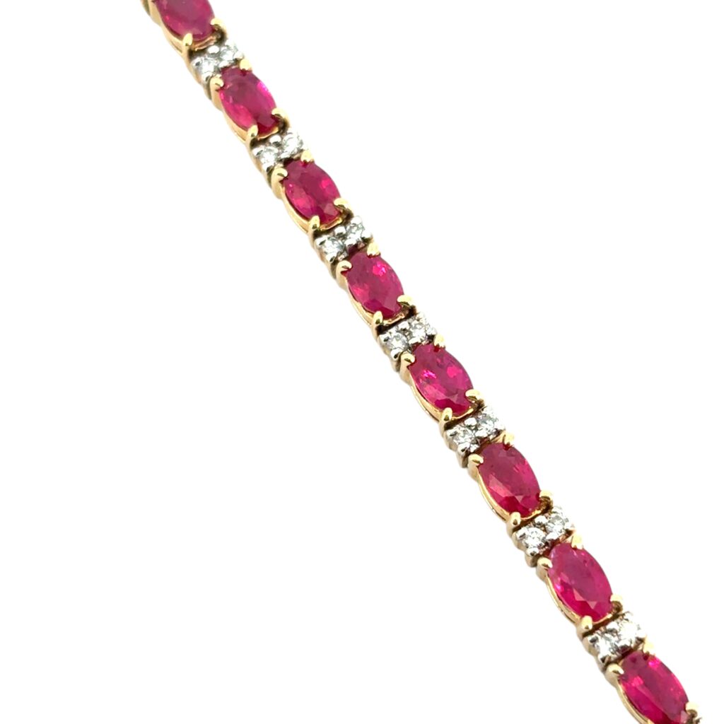 6.72ctw Ruby Diamond Bracelet