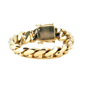 10k Yellow Gold Cuban Chain Link Bracelet