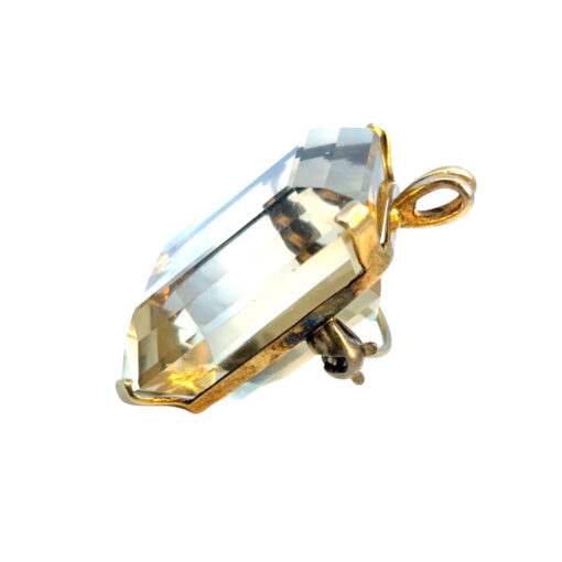 Large Citrine Gemstone Pendant