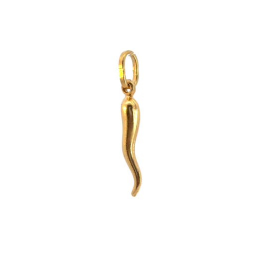 Italian Horn Gold Pendant