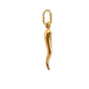 Gold Italian Horn Pendant