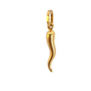 Gold Italian Horn Pendant