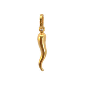 Gold Italian Horn Pendant