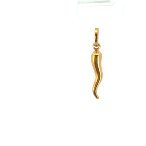 Gold Italian Horn Pendant