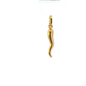 Gold Italian Horn Pendant