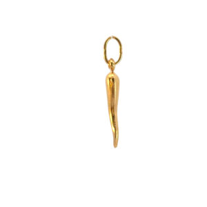 Gold Italian Horn Pendant