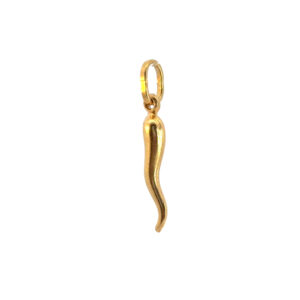 Gold Italian Horn Pendant