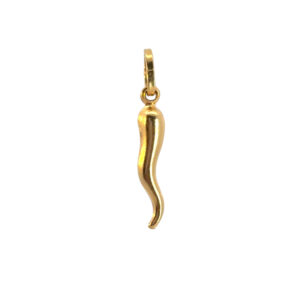 Gold Italian Horn Pendant