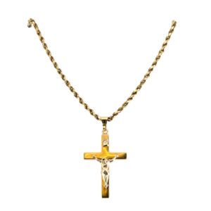 Cross Pendant Rope Necklace