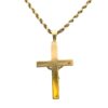 Cross Pendant Rope Necklace
