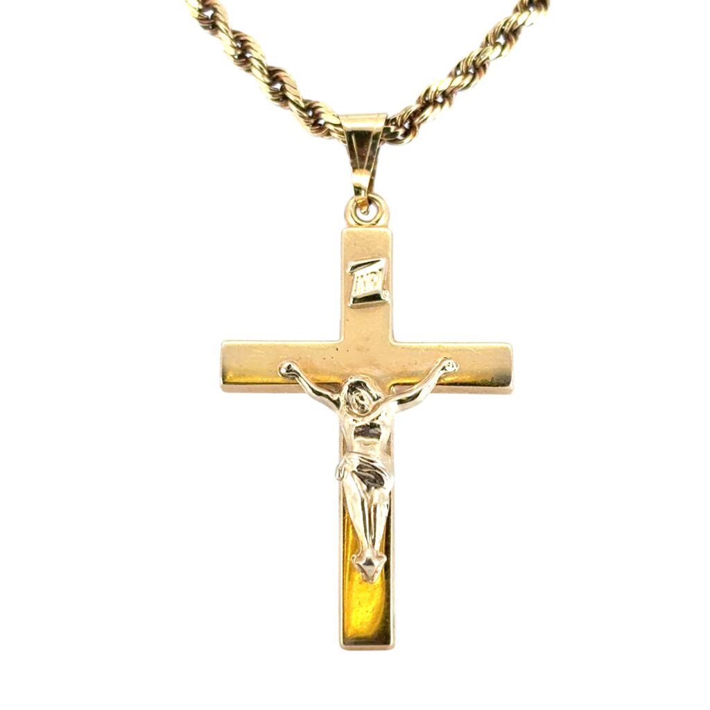 Cross Pendant Rope Necklace