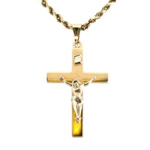 Cross Pendant Rope Necklace