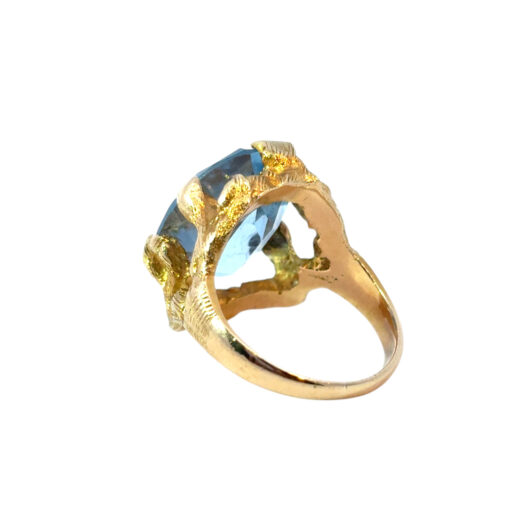 Blue Gemstone Gold Ring