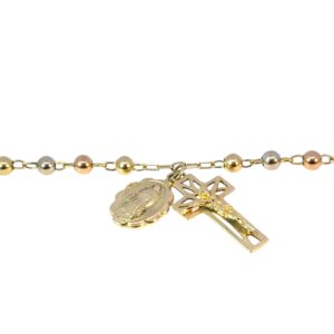 Cross Pendant Rosary Bracelet
