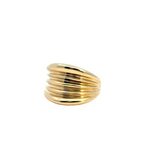 18k Gold Ridge Ring