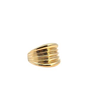 18k Gold Ridge Ring