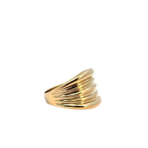 18k Gold Ridge Ring
