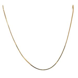 Gold Box Chain Necklace