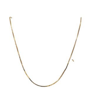 Gold Box Chain Necklace