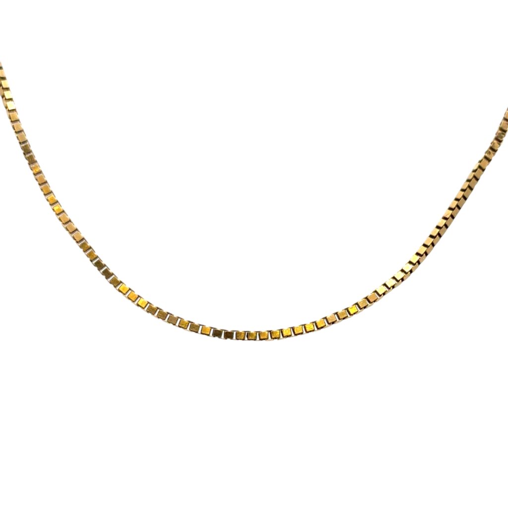Gold Box Chain Necklace
