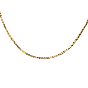 Gold Box Chain Necklace