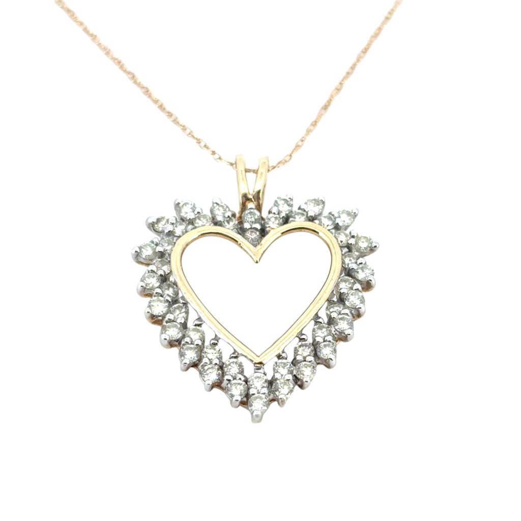 Diamond Heart Pendant Necklace