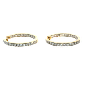 4.06ctw Inside Out Hoops