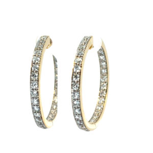 4.06ctw Inside Out Hoops