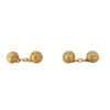 18k Yellow Gold 1.00ctw Diamond Stud Cufflink Set with 5-Link Design
