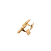 14k Yellow Gold Lucien Piccard Coin Black Spinel Cufflinks