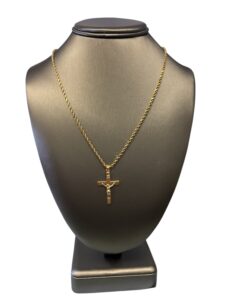Cross Pendant Rope Necklace
