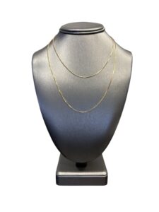 Gold Box Chain Necklace