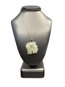 Jade Pendant Gold Necklace