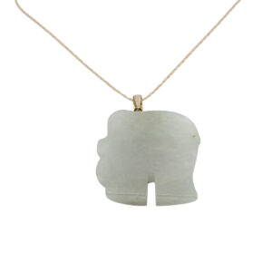 Jade Pendant Gold Necklace