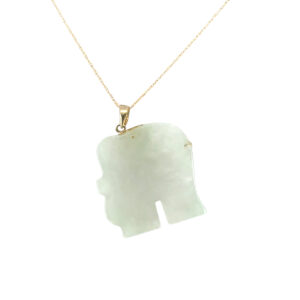 Jade Pendant Gold Necklace