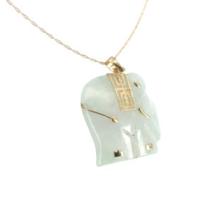 Jade Pendant Gold Necklace