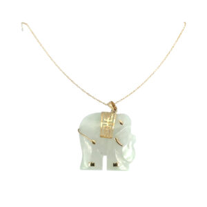 Jade Pendant Gold Necklace