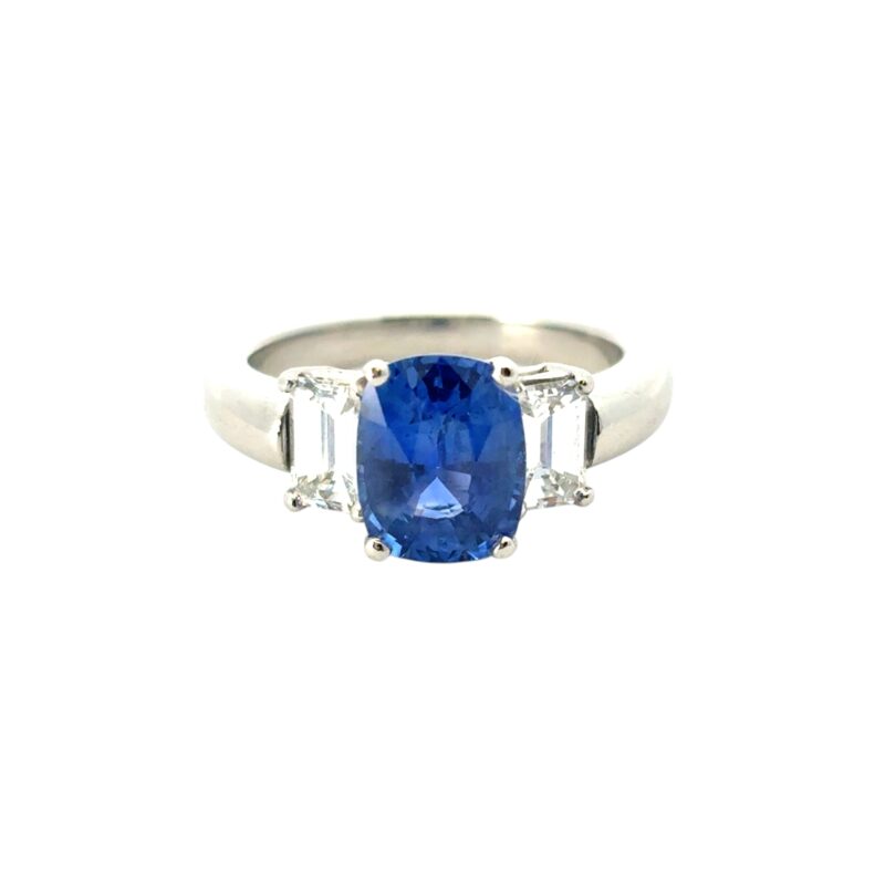 3 Stone Sapphire Ring