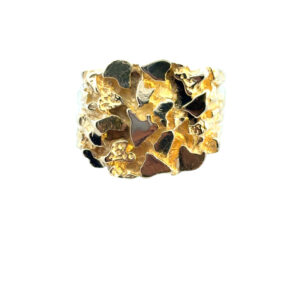 Wide Gold Nugget Ring