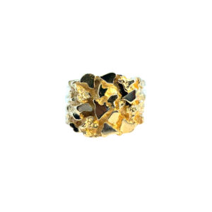 Wide Gold Nugget Ring