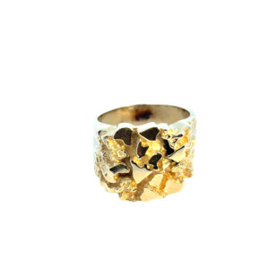 Wide Gold Nugget Ring