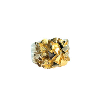Wide Gold Nugget Ring