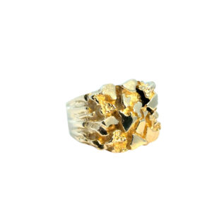 Wide Gold Nugget Ring
