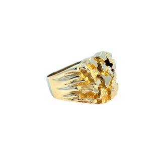 Wide Gold Nugget Ring