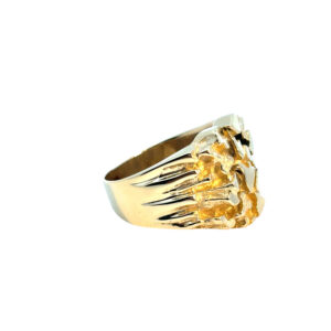 Wide Gold Nugget Ring