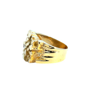 Wide Gold Nugget Ring
