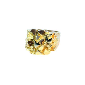Wide Gold Nugget Ring