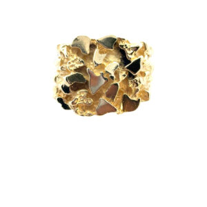 Wide Gold Nugget Ring